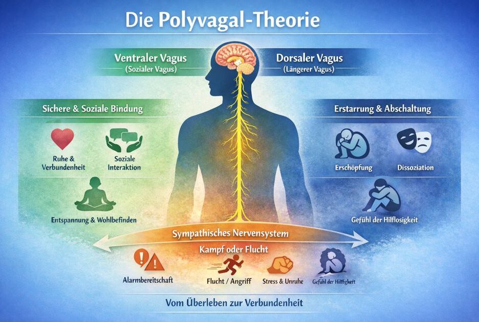 Das Wissen darüber, wie unser vegetatives Nervensystem funktioniert, kann uns helfen uns immer wieder zu regulieren und somit unsere Resilienz zu fördern. Die Polyvagal-Theorie liefert uns ein mögliches Modell an dem wir uns orientieren können.